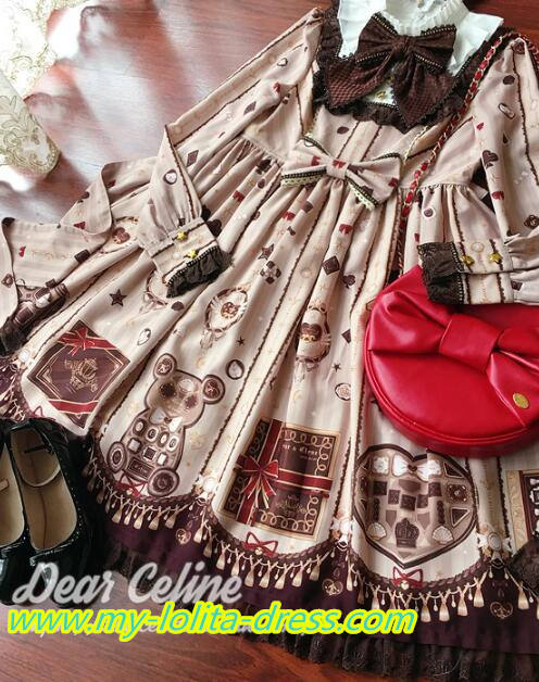 Valentine's Chocolate~ Sweet Lolita OP/JSK -Ready Made