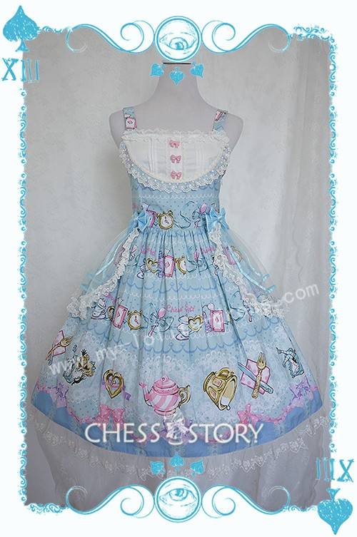 Chess Story Alice's Mad Tea Party Sweet Lolita Jumper Dress