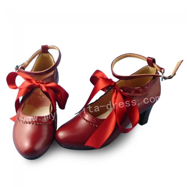 Sweet Red or Wine Lolita Heels Shoes