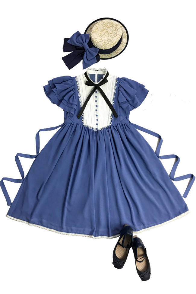Memory of Floria~ Vintage Lolita OP Short/Long Version-Ready Made