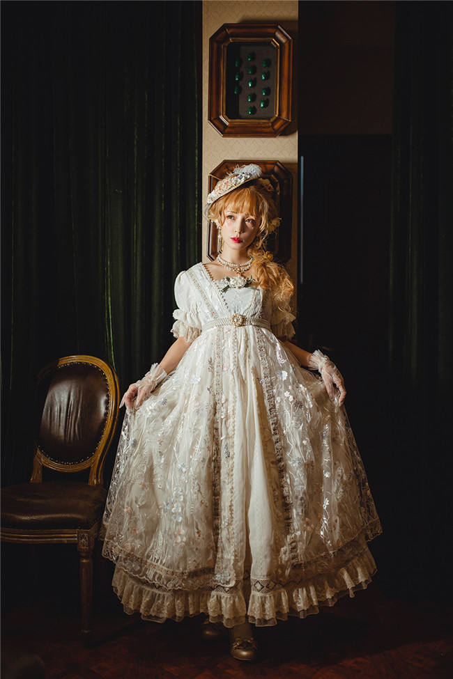 Miss Point ~ Salley Garden Empire Embroidery Lolita OP SP - Custom Tailor