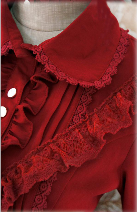 Rococo Style Lace Lolita Shirt Silk and Linen 5 Colors