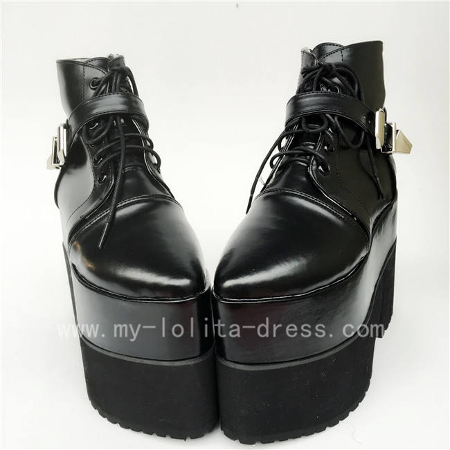 Sweet Black Lolita Heels Shoes with Platform