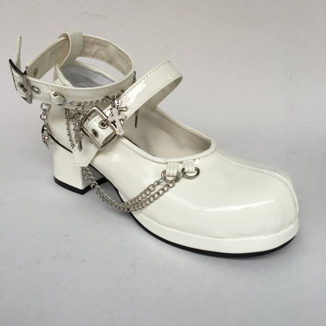 Black Shiny High Platform Punk Lolita Shoes