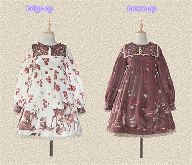 Berries Deer~ Sweet Lolita OP/JSK -Pre-order Closed