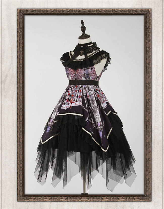 Reflection Church~ Gothic Lolita Printed JSK Dress Set