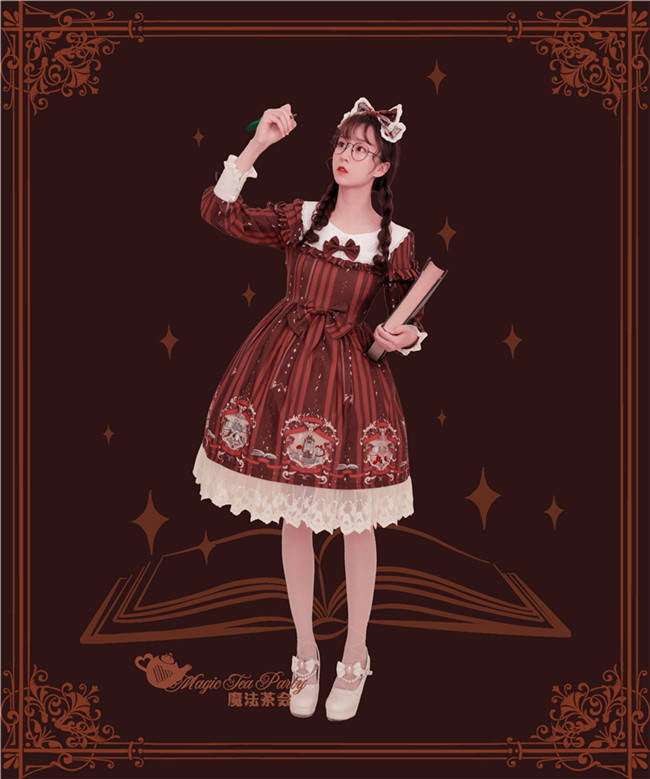 Book Before Sleeping~ Classic Lolita Printed OP