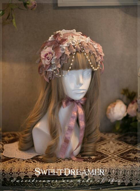 Cutie Creator ~Little Dorrit~ Lace Bow Beadchain Lolita Headband