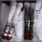 Hakodate Church~ Gothic Double-sides Printed Lolita Tights