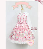Strawberry Bunny~ Lolita Printed Long Sleeves OP Dress