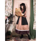 Grey Goose~ Vintage Lolita OP Dress + Vest Set -Ready Made