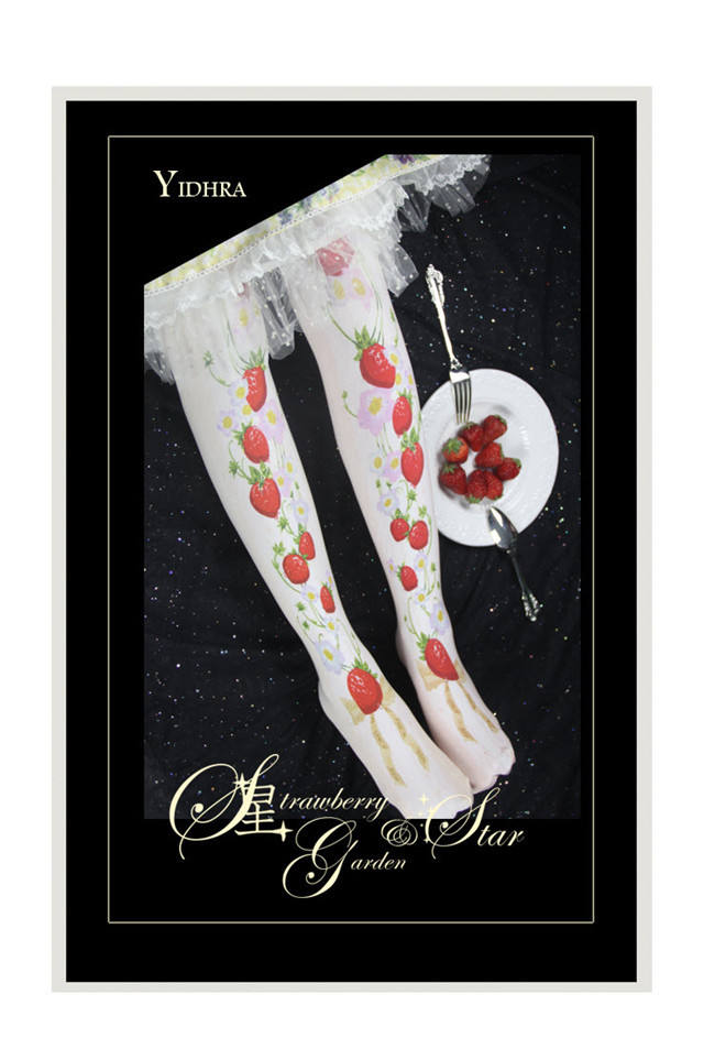 Straberry Garden&Star- Sweet Lolita Tights
