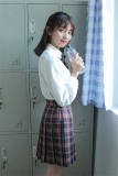 Alice Girl ~College Style Gingham Skirt + Blouse Set -Pre-order CLOSED