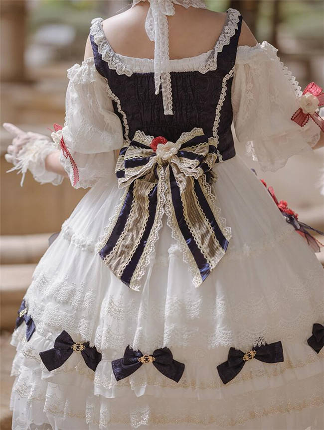 Little Dipper ~White Snow Lolita Vest + OP Set Short/Long Version