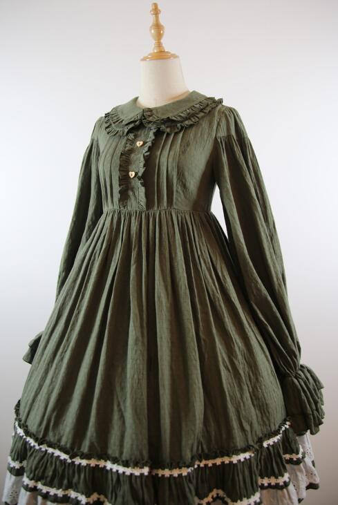 Vintage Unicolor Lolita OP + Surface Dress - Pre-order Closed