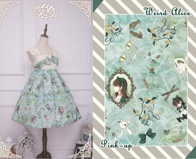 Weird Alice~ Lolita Printed JSK -Custom-tailor Pre-order  Closed
