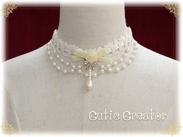 Sweet Dreamer~The Rose Bride~Beadchain Choker