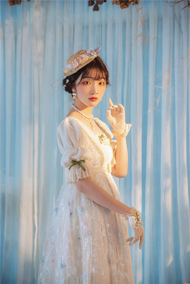 Miss Point ~ Salley Garden Empire Embroidery Lolita OP SP - Custom Tailor