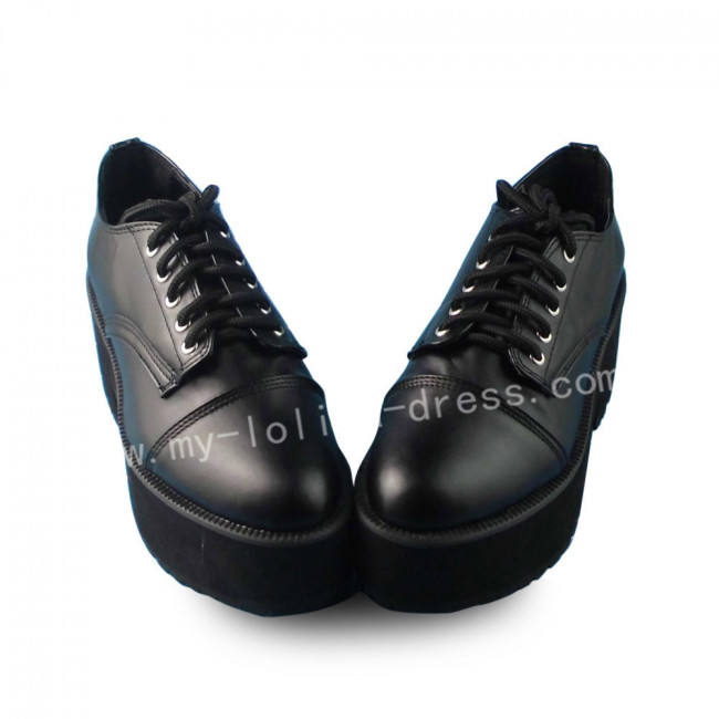 Black Gothic Square Heels Lolita Shoes
