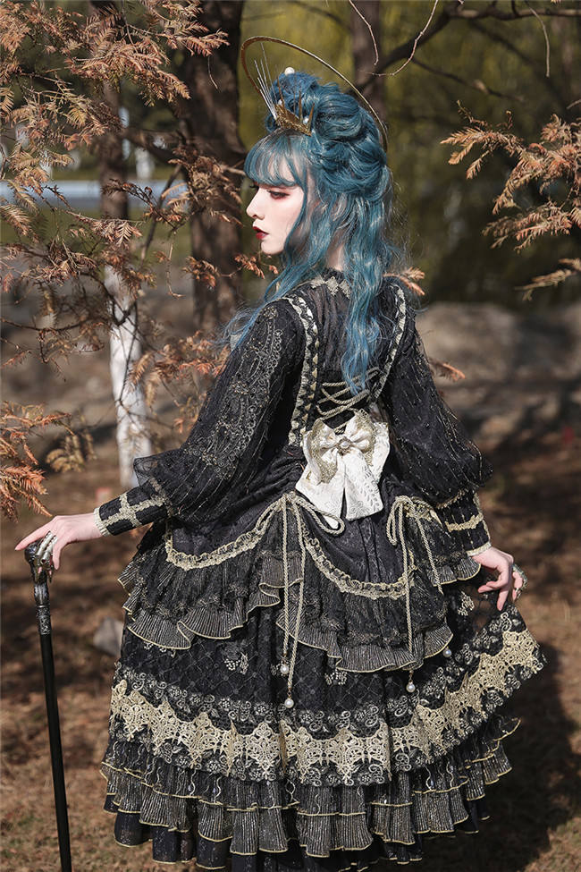 Dawn Nightmare~ Elegant Lolita OP Bridal Design -Ready Made