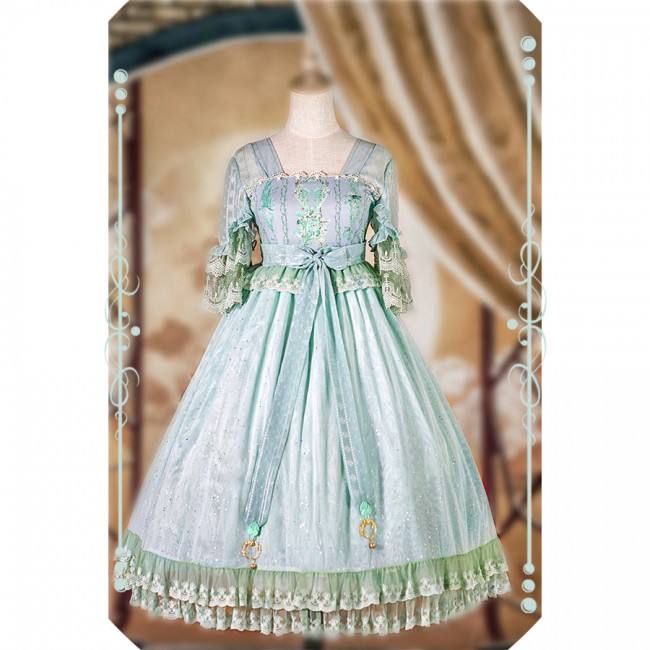 IchigoMikou ~Drizzle & Thin Clouds~ Qi Lolita OP Dress - In Stock