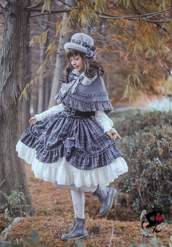 Little Red Riding Hood~ Classic Lolita Fish-bone Skirt + Blouse+Cape-Pre-order Closed