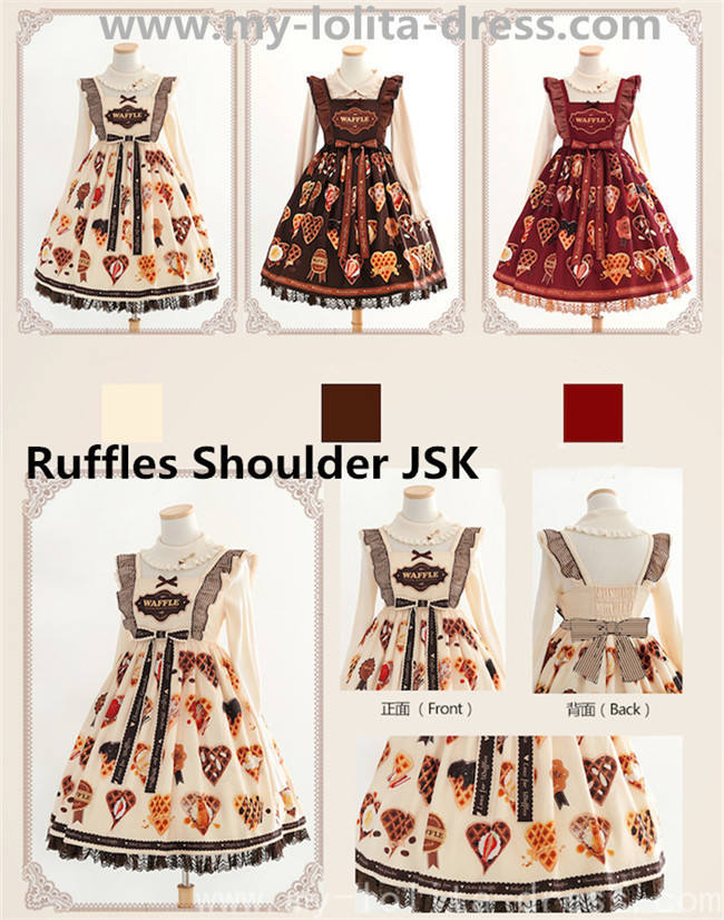 Love for Waffles ~ Sweet Lolita Jumper -2 Versions Ready Made