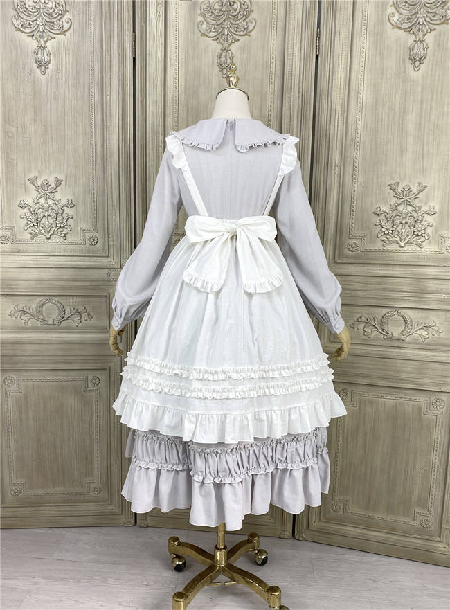 Little Dipper ~Pure Cotton Jacquard Lolita Apron -Ready Made