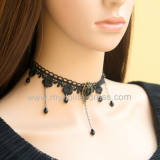 Black Lace Flowral Lolita Necklace Ver 2-out