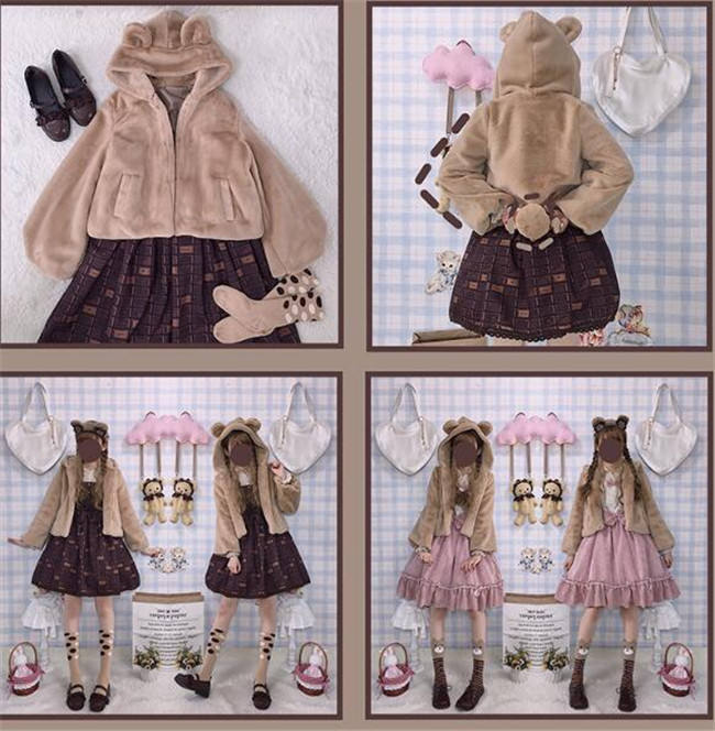 The Rabbit/The Bear~ Sweet Thickening Lolita Short Coat -Pre-order Closed