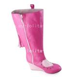 Beautifu Pink Macross Series Sheryl Nome Boots