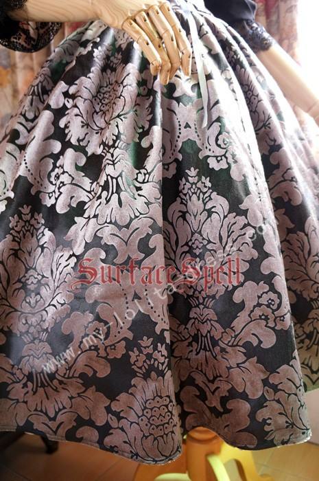 Surface Spell  Lady in Darkness  Obscure Fishbone High Waist Skirt