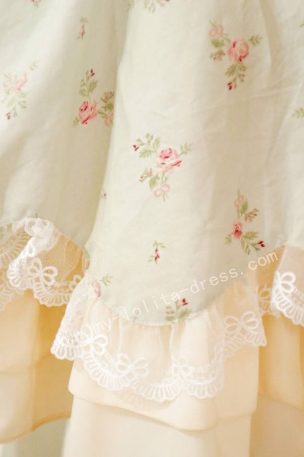 Elegant Sweet Lolita Jumper Dress with Flower Prints