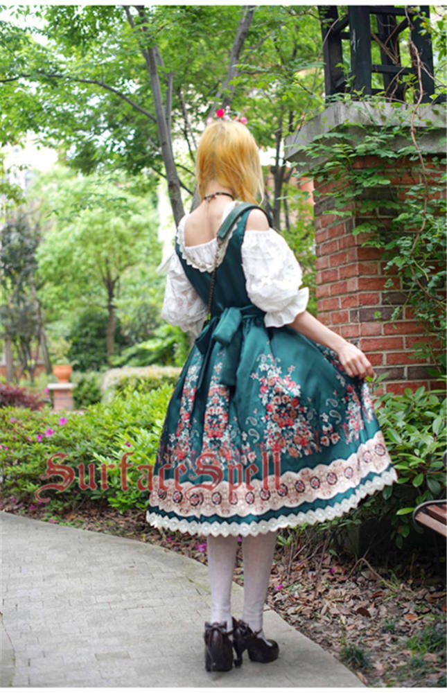Surface spell ~AlpenRose~ Gothic Ethnic Lolita Puff Sleeves Blouse