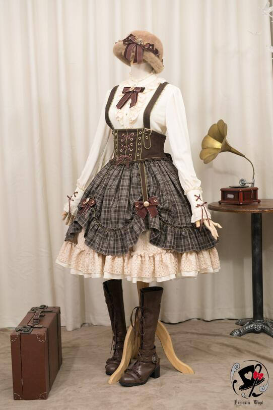 Little Red Riding Hood~ Classic Lolita Fish-bone Skirt + Blouse+Cape-Pre-order Closed