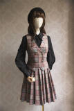 Nothing~ Gingham Lolita Vest+Skirt Set Autumn&Winter Version-out