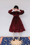 Sister Pearl~ Winter Velvet Vintage Lolita OP Dress -OUT
