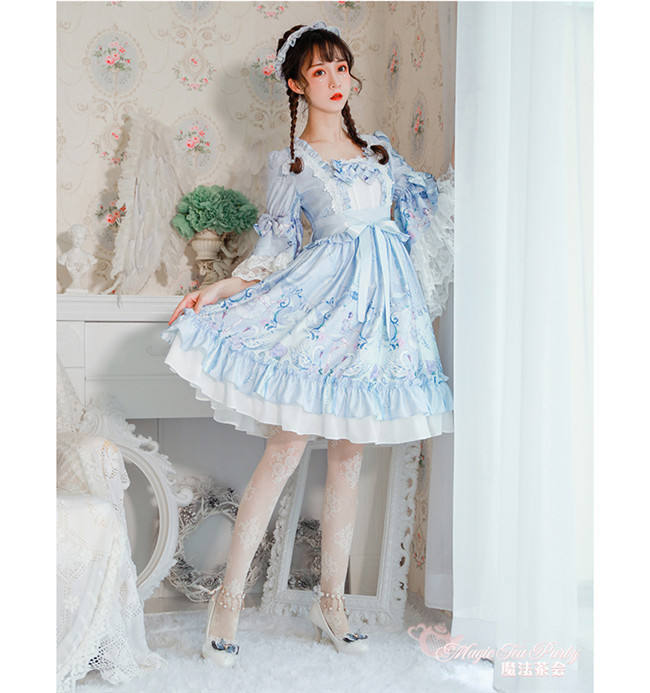 Magic Tea Party ~Swan Lake~ Classic Lolita OP/JSK-Ready Made