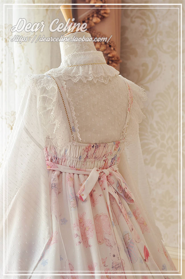 Dear Celine ~Sakura Rabbit~ High Waist Lolita JSK -Ready Made