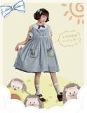 Hedgehog Avocado~ Sweet Sailor Style Lolita Surface Layer Dress Dairywear Version -Ready Made-OUT