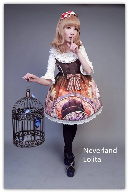Neverland Lolita ***Prague Astronomical Clock*** Series High Waist Lolita JSK -OUT