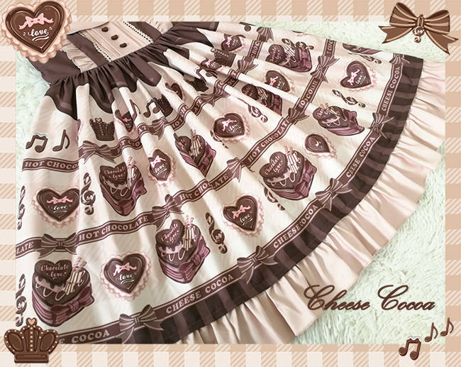 Chocolate Love~ Sweet High Waist Lolita Jumper