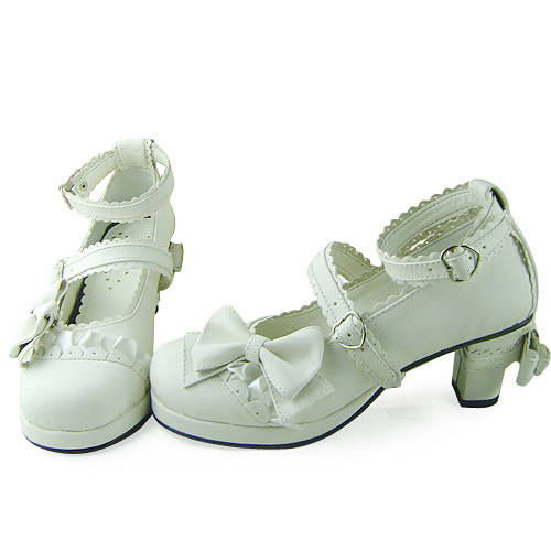 Double Straps Bows Lolita Shoes
