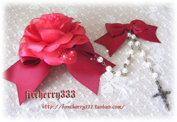Sweet Rose and Bow Hairpin Set -In Stock