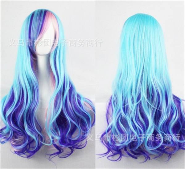 Face Framing Multicolor Lolita Long Curls Wig for Girls off