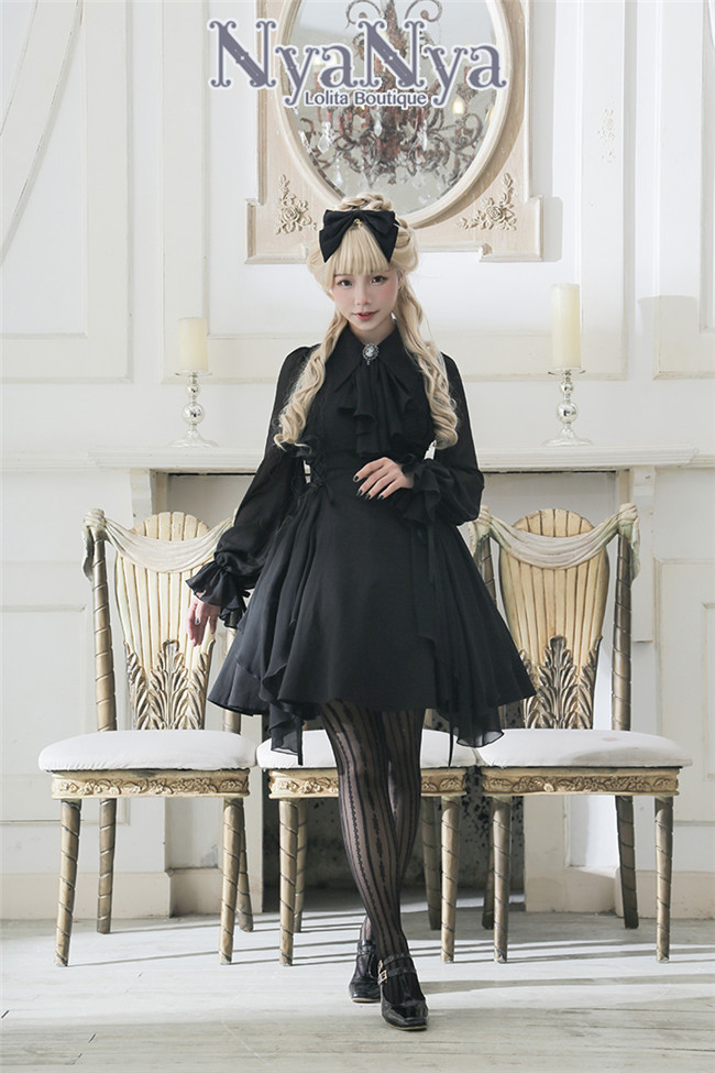 To Lenore~ Gothic Lolita Long Sleeves OP Dress$82.99