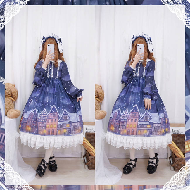 Warm House In Snow~ Sweet Lolita OP/JSK out