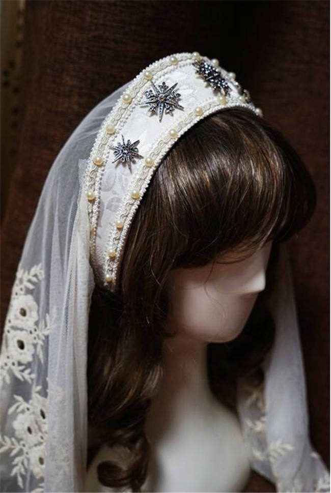 Dark Prints Jacquard Court Style Lolita Crown