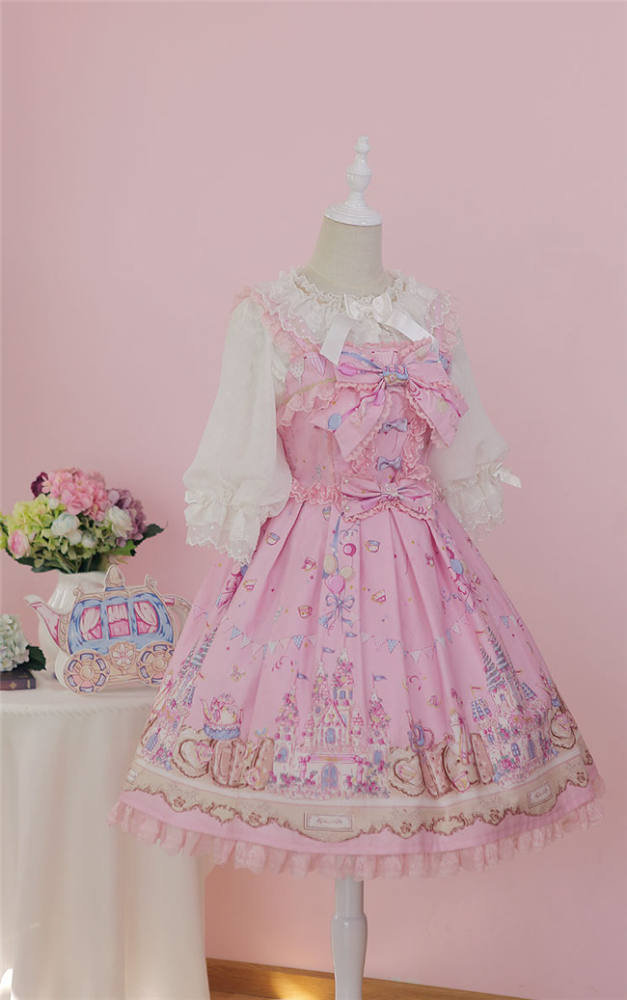 Sugar Carnival- Gold-stamping Pure Cotton Lolita JSK