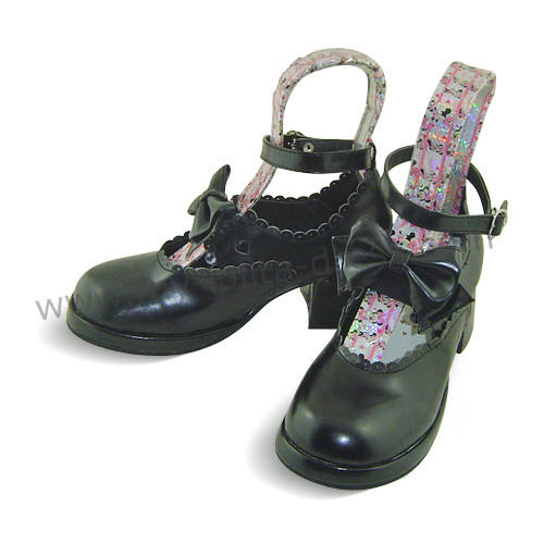 Black Bow Lolita Shoes